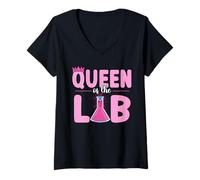 Women's Medical Technologist Chemist Lab Queen Science Laboratory V-Neck T-Shirt
