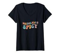 Women's Medically Spicy Chronic Illness Awareness Autoimmune Disease V-Neck T-Shirt
