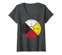 Women's Medicine Wheel : Sacred Hoop V-Neck T-Shirt