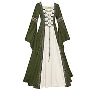 Women'S Medieval Dress, Halloween Costumes Women Skeleton Costume Vintage Corset High Waist Medieval Dress Red Victorian Party Red Dresses for Women UK Gothic Punk for Halloween Cosplay