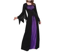 Womens Medieval Dress Ruffle Sleeve Renaissance Costumes Lace Insert Gothic Court Dress Witch Cosplay Halloween Costume Victorian Floor Length Long Dress Cocktail Retro Gown Steampunk Corset Dress