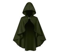 Women's Medieval Gothic Cape Cloak Halloween Renaissance Cosplay Costume | Witch Vampire Wizard Robe Victorian Steampunk Pirate Outfit for Themed Party Role-Play Stage Performance Masquerade
