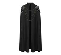 Women's Medieval Gothic Cape Cloak Halloween Renaissance Cosplay Costume | Witch Vampire Wizard Robe Victorian Steampunk Pirate Outfit for Themed Party Role-Play Stage Performance Masquerade