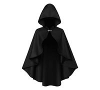 Women's Medieval Gothic Cape Cloak Halloween Renaissance Cosplay Costume | Witch Vampire Wizard Robe Victorian Steampunk Pirate Outfit for Themed Party Role-Play Stage Performance Masquerade