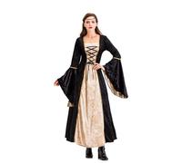 Women's Medieval Gothic Dress Renaissance Carnival Pirate Costume | Off shoulder off-the-shoulder fancy dress costumes for women, classic everyday dresses, elastic band at the waist