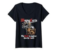 Womens Medieval History Magna Carta Parliament and Civil Rights V-Neck T-Shirt