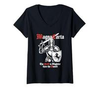 Womens Medieval History Magna Carta Parliament and Civil Rights V-Neck T-Shirt