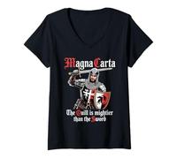Womens Medieval History Magna Carta Parliament and Civil Rights V-Neck T-Shirt