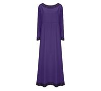 Women's Medieval Long Dresses Round Neck Victorian Dress Loose Renaissance Dresses Gothic Dress Vintage Swing Punk Goth Dresses Elegant Floor Length Party Cocktail Cosplay Dress Plus Size Purple