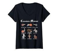 Womens Medieval Marginalia - Medieval Snailiary - Snails - Spanish V-Neck T-Shirt