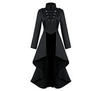 Women's Medieval Tuxedo Gothic Coat Trench Coats Performance Costume Long Sleeve Gothic Victorian Renaissance Tailcoat Trench Jacket Halloween Costume Party Vintage Frock Coat