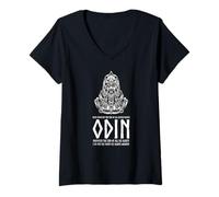 Women's Medieval Viking Mythology Meme - Norse God Odin - Pagan V-Neck T-Shirt