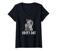 Women's Medieval Viking Mythology - Wednesday - Odin's Day - Norse V-Neck T-Shirt