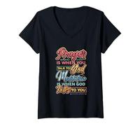 Women's Meditation is When God Talks to You Meditation V-Neck T-Shirt
