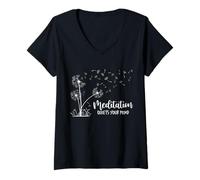 Womens Meditation quiets Your Mind V-Neck T-Shirt