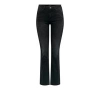 ONLY Women's Onlblush Mid Flared DNM Tai1099 Noos Stretch Jeans, Washed Black, S / 32L