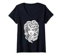 Women's Medusa Goddess Snake V-Neck T-Shirt