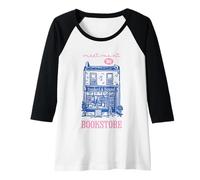Womens Meet Me at The Bookstore Cute Cozy Bookshop Reader Bookworm Raglan Baseball Tee