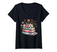 Womens Meet Me At The Library For Teachers And School Librarians V-Neck T-Shirt