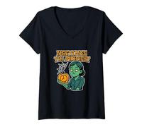 Womens Meetings Till Midnight Zombie V-Neck T-Shirt