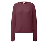 Women's Mélange Knit Raglan Sleeve Pullover QS Rouge M