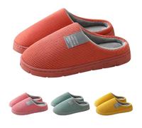 Women's Memory Foam Non-Slip Home Slippers - Closed Toe, Arch Support, Fluffy Mule Slippers for Christmas