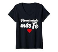Women's Menos Miedo, más fe V-Neck T-Shirt