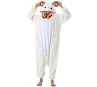 ULEEMARK Women's Men's Adult Pajamas Unisex Animal Onesies Novelty Pyjamas Sheep Nightwear Halloween Homewear Cosplay Costume Loungewear OnePiece for Height 148-187CM