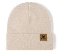Women's Men's Beanie Hat Wooly Warm Winter Hat Knitted Cuffed Unisex Beany Hats for Men (UK, Alpha, M, L, Cream)