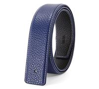 Women's/Men's Belts Genuine Leather For Replacement Belt Strap Without Buckle 1.5" Wide, Blue, L 120cm/47in. W 3.8cm/1.5in