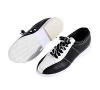 Women's Men's Classic Athletic Bowling Shoes Kids Professional Lightweight Left and Right Hands Bowling Trainer Sneakers Sliding Shoes, White, 9 Women/7.5 Men