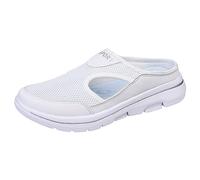 Women's Men's Clogs Mules Garden Shoes Women's Trainers Fashion Pattern Simple Plain Flat Bottom Comfortable Lightweight Slip On Garden Clogs Summer Summer Shoes Barefoot Shoes, White, 7 UK