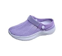 Women's Men's Clogs Mules Slip-On Shoes Women's Casual Shoes Fashion Simple Pure Colour Pattern Wedge Heel Comfortable Lightweight and Non-Slip Garden Clogs Summer Shoes Slip-On Shoes Slippers, purple