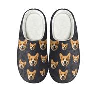 Womens Mens Custom Mule Slippers Unisex Memory Foam Fuzzy Slipper Personalized Cotton Shoes Thick-Sole Slippers Wide Fit Slides Non-Slip Scuff Sliders Cosy Shoe Slipper Walk Footwear Size 3.5-10.5 UK