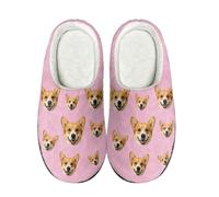 Womens Mens Custom Mule Slippers Unisex Memory Foam Fuzzy Slipper Personalized Cotton Shoes Thick-Sole Slippers Wide Fit Slides Non-Slip Scuff Sliders Cosy Shoe Slipper Walk Footwear Size 3.5-10.5 UK
