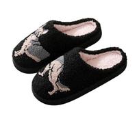 Women's Men's Fuzzy Slippers Cats Dogs Pattern Cartoon Animal Memory Foam Cozy Plush Slip-On Comfortable Indoor/Outdoor Couple Shoes(Dog,UK 9.5)