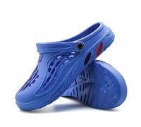 Womens Mens Garden Clogs, Outdoor Summer Anti slip Breathable Slippers, Mules Anti-Slip Water Shoes Breathable Sandals Outdoor Beach Shower Slippers(Size:43 EU,Color:Blue)