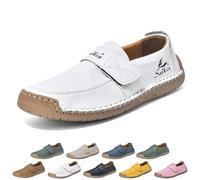 Women's Men's Handmade Leather Orthopedic Comfy Shoes Slip-on Loafers