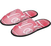 Womens Mens House Slippers Sweet Just Married Home Shoes Lightweight Men Shoes Plush Lining Furry Slippers, For Indoor Outdoor, Women, Men, L