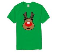 Women's Men's Kids Christmas red Nose Rudolph Xmas Gift Crew Neck t Shirt Top