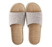 Women's Men's Room Shoes Summer Spring Slippers Hemp Non-slip Indoor Wear Quiet and Lightweight Guest Room Gifts