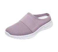 Womens Mens Slip-on Mules House Slippers Garden Clogs Comfortable Breathable Mesh Slippers Ladies Beach Sandals Backless Shoes Casual Indoor Outdoor Shoes Clogs Non Slip Purple