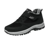 Womens Mens Snow Boots Waterproof Hiking Winter Sneaker Outdoor Mid Trekking Footwear Backpacking Mountaineering Shoes Lightweight Non-Slip Warm Antii-Slip Ankle Boots (6) B Black