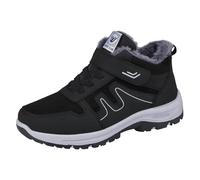 Womens Mens Snow Boots Waterproof Hiking Winter Sneaker Outdoor Mid Trekking Footwear Backpacking Mountaineering Shoes Lightweight Non-Slip Warm Antii-Slip Ankle Boots (7.5) A Black