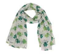 Women's Mens ST. Patrick's Day Accessories Long Scarf Balinese Green Irish Festival Clover Print Air Conditioning Scarf Four-Leaf Shamroc Shawl Wrap Scarves Love Gift