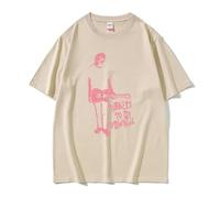 Women's Men's T Shirt Rapper Mgk Machine Gun Kelly Graphic Printed Casual T Shirt Short Sleeve Hip Hop Oversized T Shirt Cotton XS-3XL-Khaki||XS