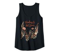 Womens Mental Health Awareness Floral Healing is Not Linear Tank Top