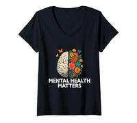 Women's Mental Health Matters Awareness Month Counselor Therapist V-Neck T-Shirt