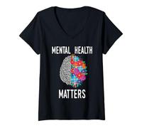 Women's Mental Health Matters End The Stigma Mental Health Awareness V-Neck T-Shirt