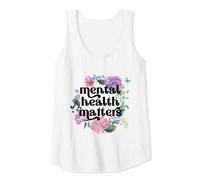 Womens Mental Health Matters - Mental Health Awareness Floral Tank Top